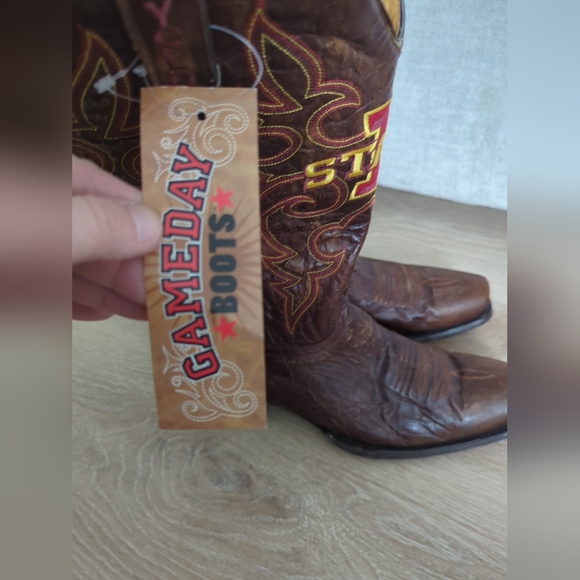 Men’s Iowa Cyclones State Gameday Cowboy Boots, NWT, Size 10D Leather Boots - Picture 2 of 10
